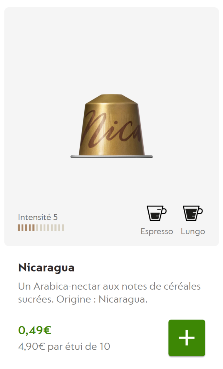 visuel de la capsule nicaragua Nespresso