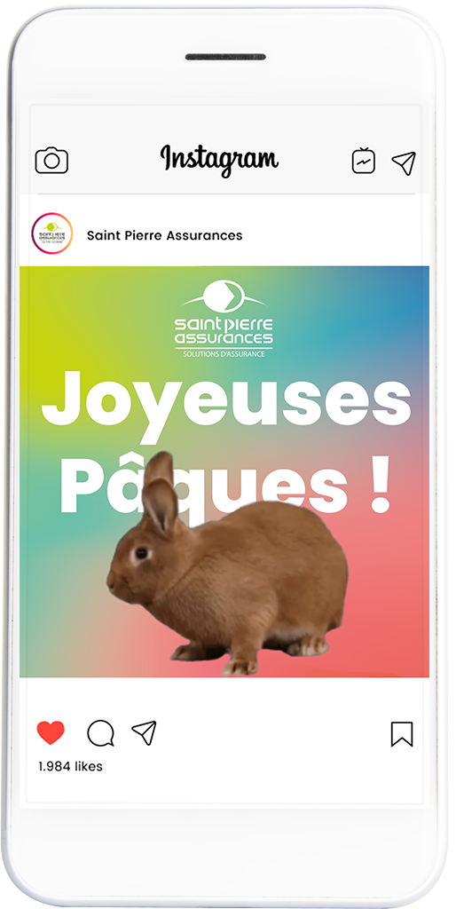 publication instagram joyeuse paques Saint-Pierre Assurances