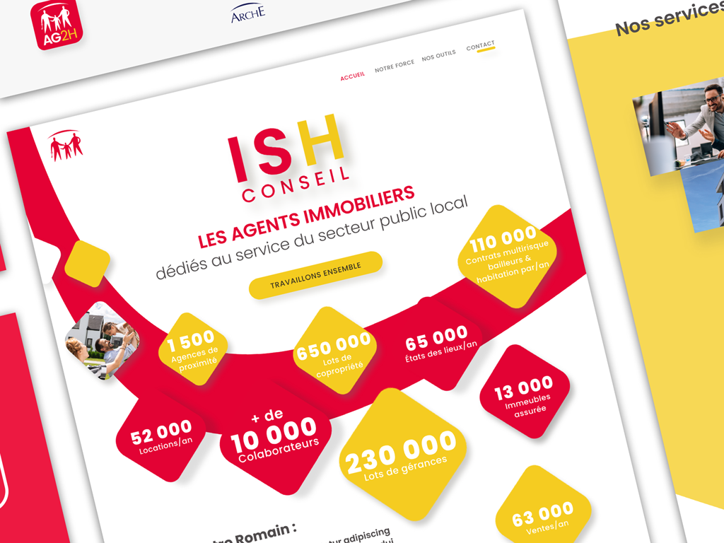 home page du site ISH conseil